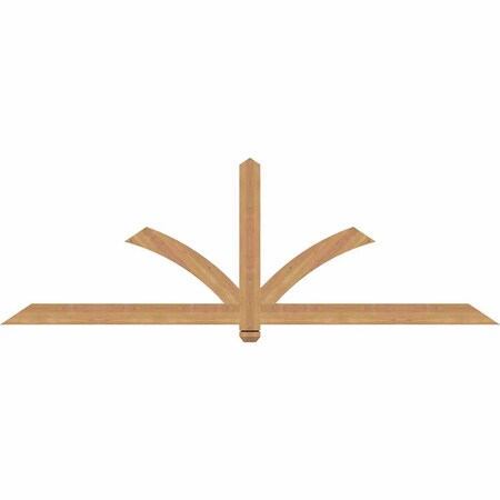 Ekena Millwork Redmond Smooth Timber Gable Bracket, Western Red Cedar, 84"W x 28"H x 1 1/2"D x 3 1/2"F, 8/12 Pitch GBW084X28X0204RED00SWR